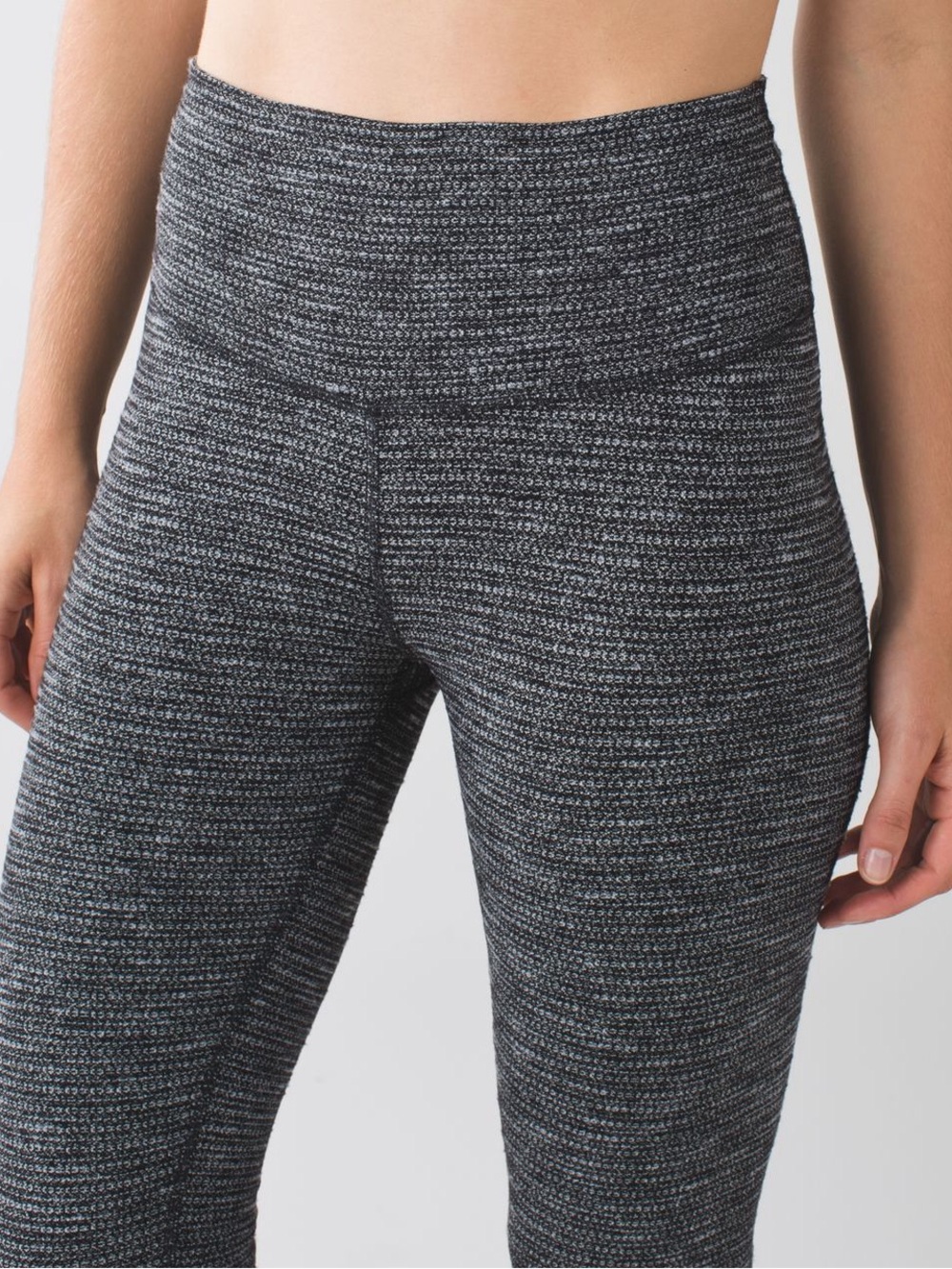 Lululemon Wonder Under High Times Pant Herringbone Coco Pique Black 25” leggings